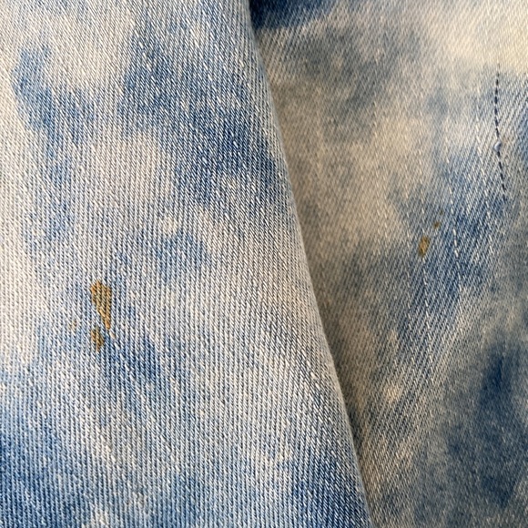 Fantastic retro acid wash or tie dye look guess short sleeve jean jacket size L - Picture 15 of 16